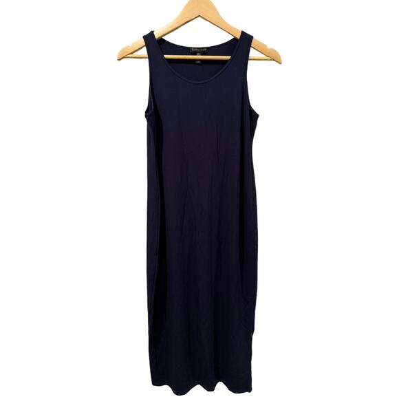 Eileen Fisher Stretch Casual Athleisure Minimalist Dress Navy Petite Small - Picture 1 of 4